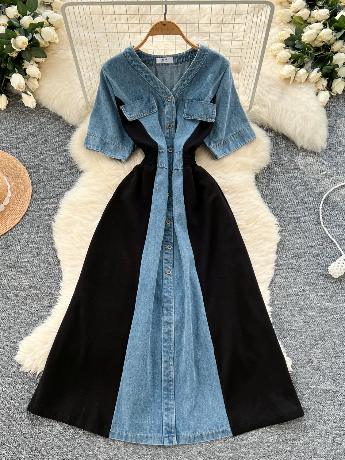 Only one for me denim dress DD93 images